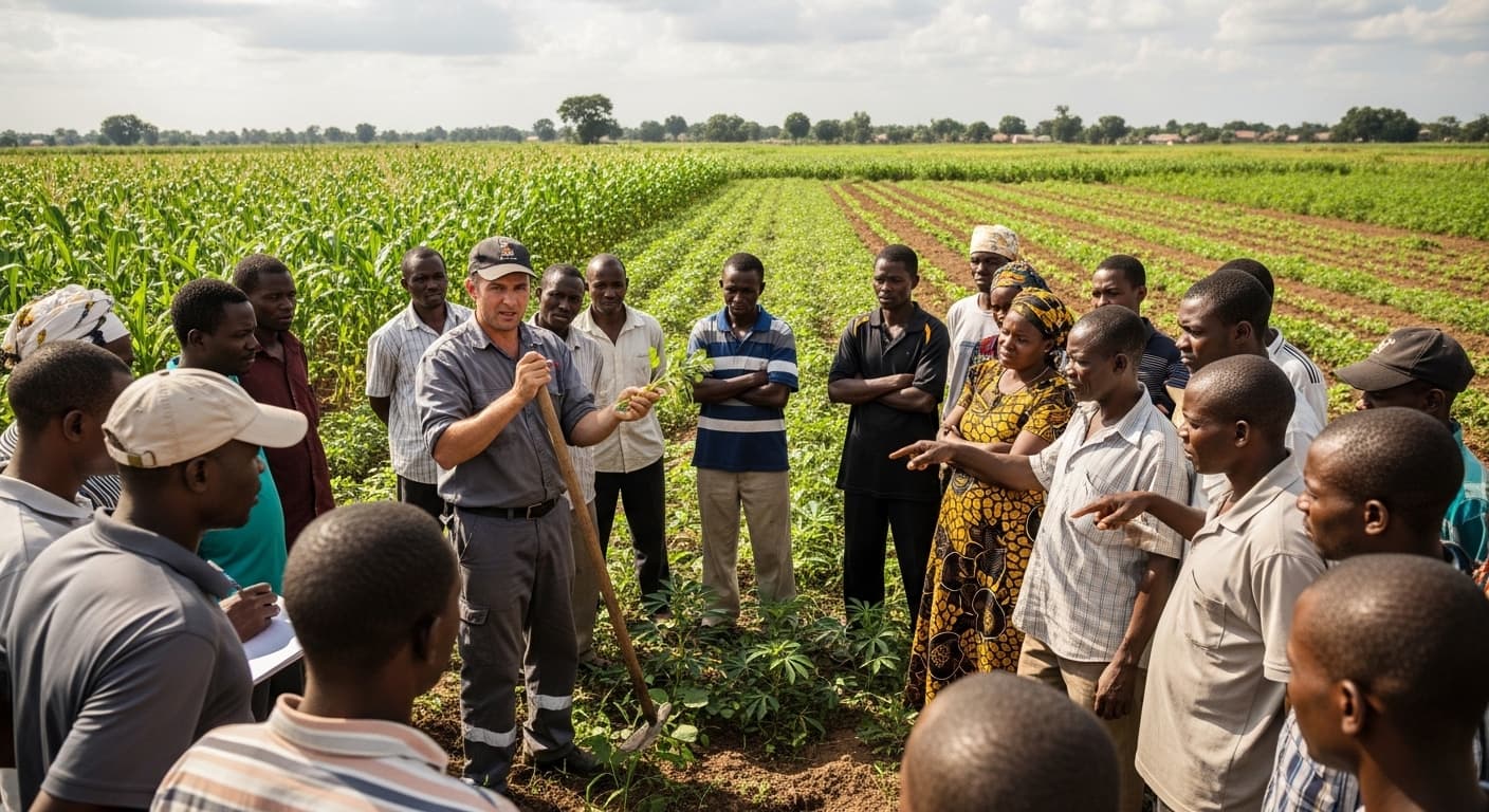 Farmers training in the field